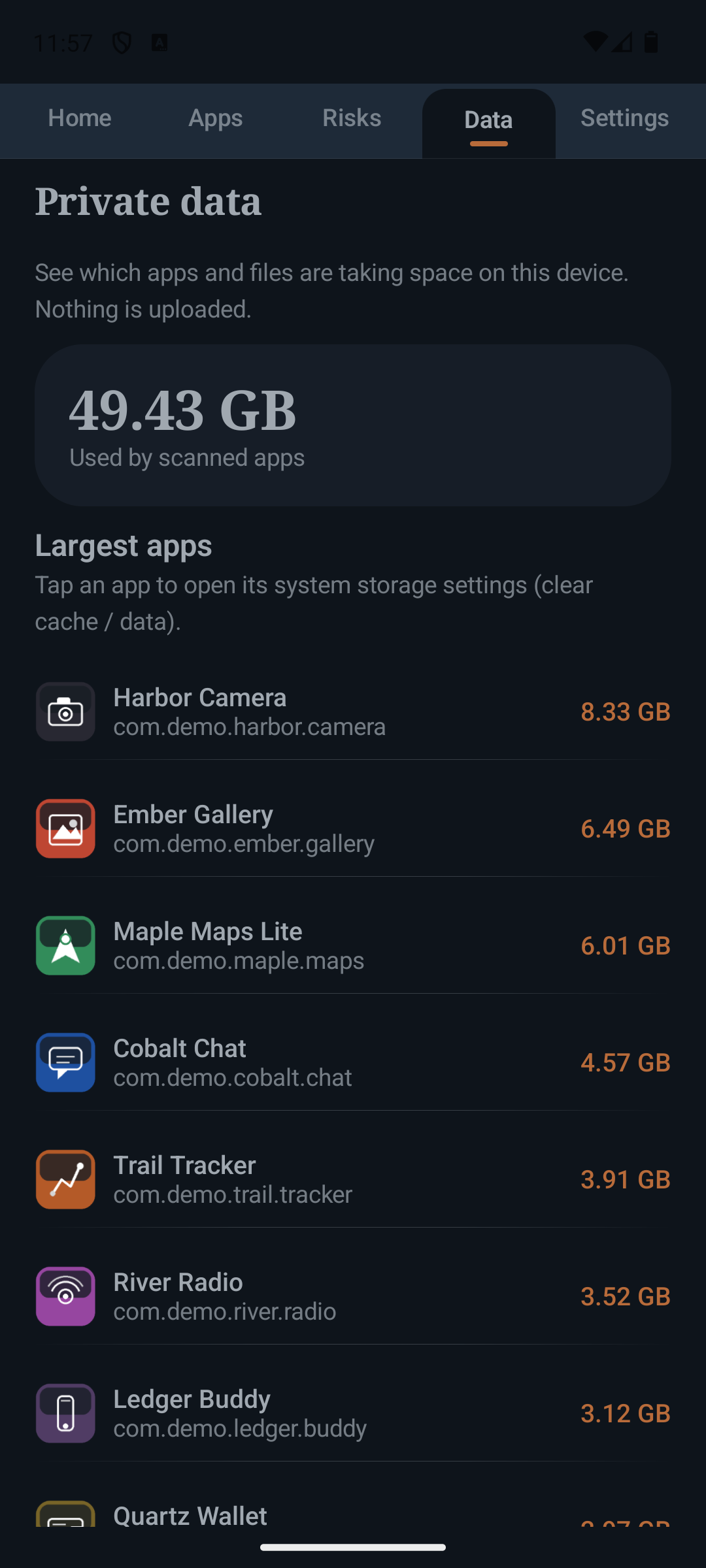 IronGuard Private Data — storage cleanup